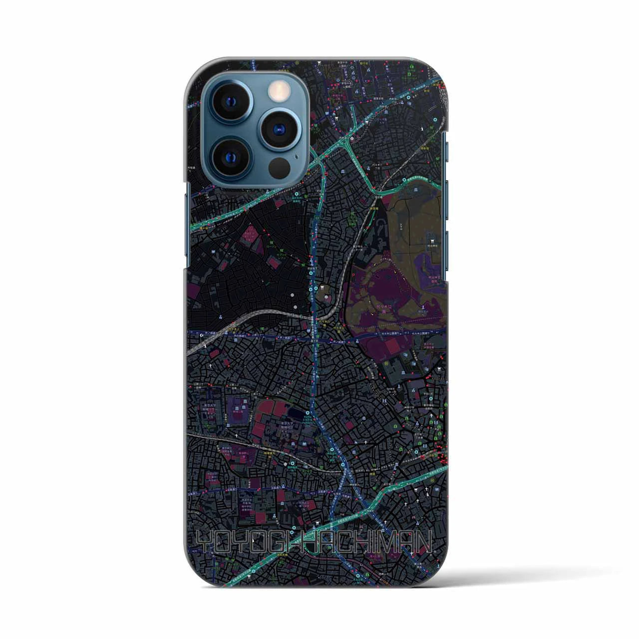 【代々木八幡(東京都)】地図柄iPhoneケース(バックカバータイプ)