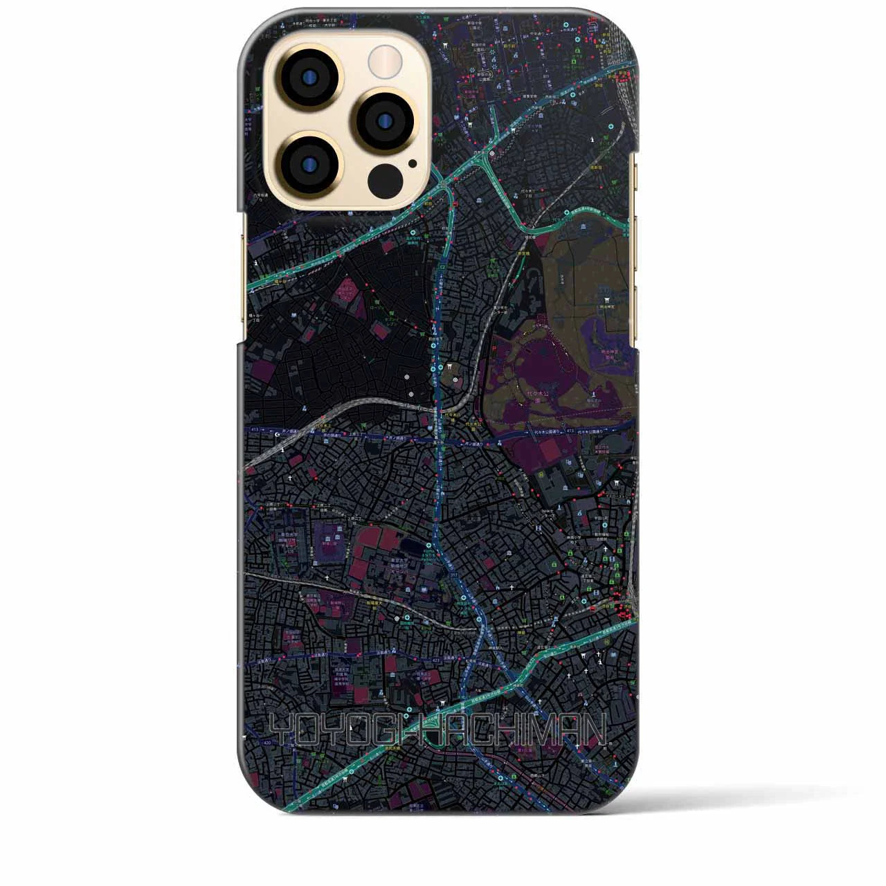 【代々木八幡(東京都)】地図柄iPhoneケース(バックカバータイプ)
