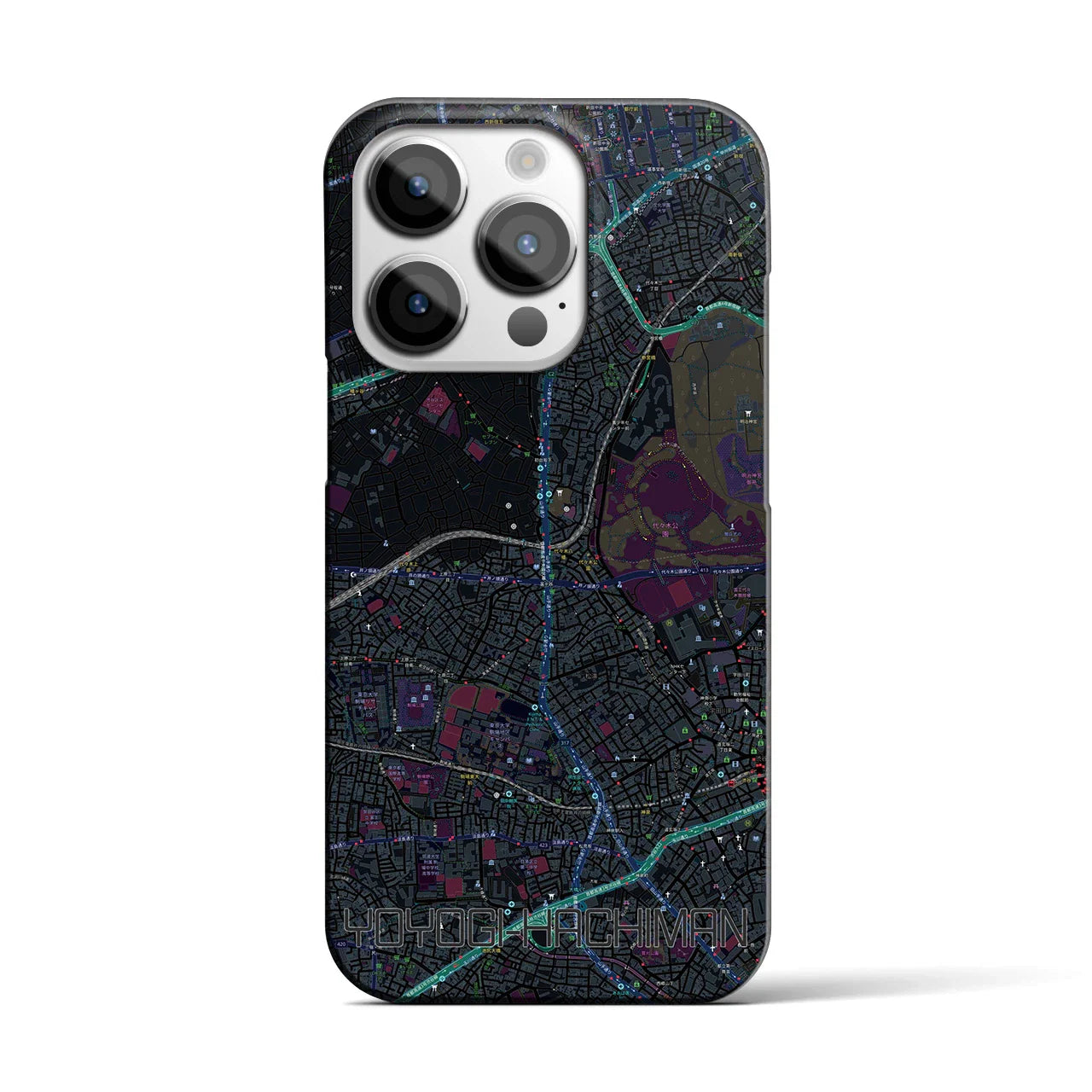 【代々木八幡(東京都)】地図柄iPhoneケース(バックカバータイプ)