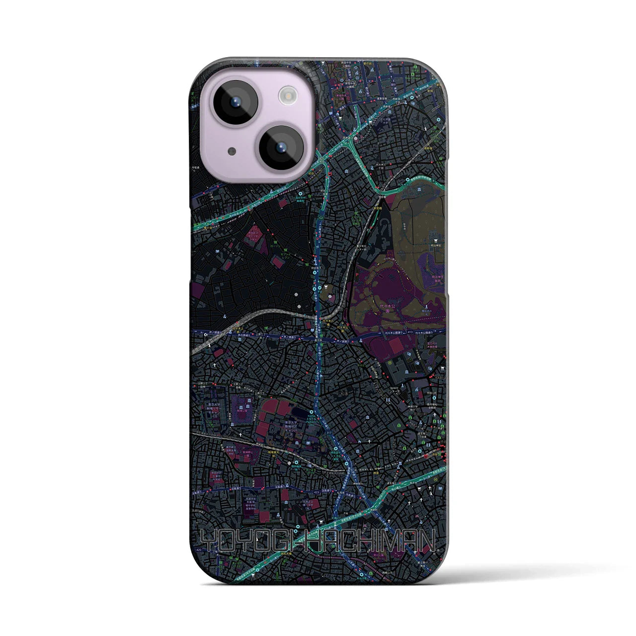 【代々木八幡(東京都)】地図柄iPhoneケース(バックカバータイプ)