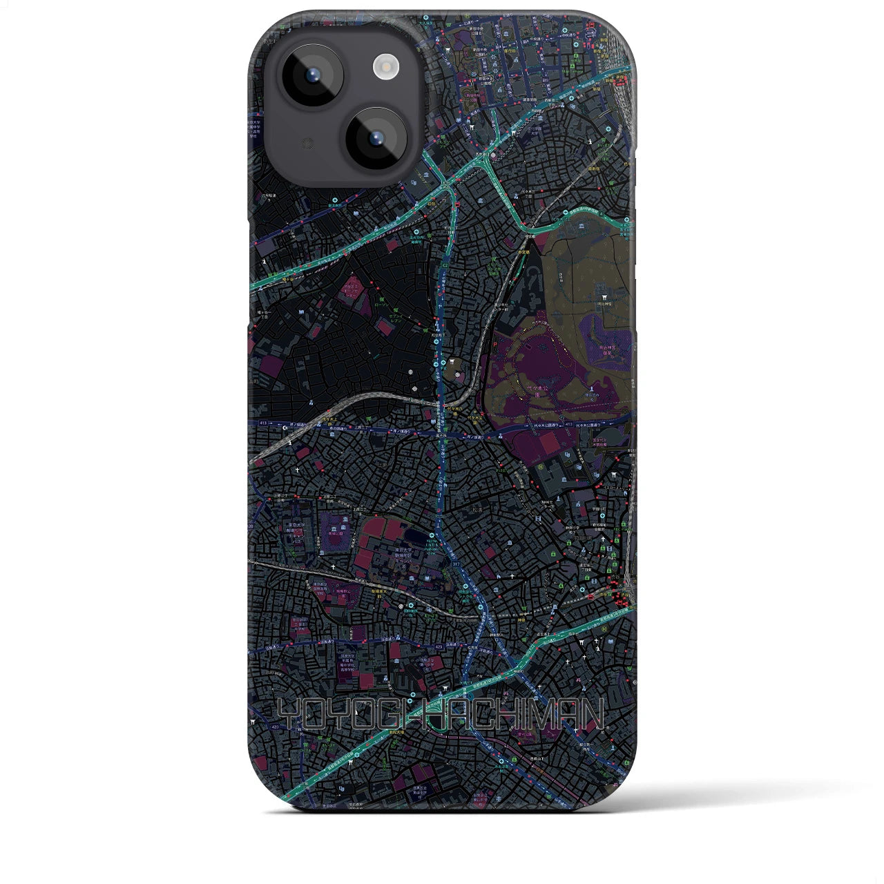 【代々木八幡(東京都)】地図柄iPhoneケース(バックカバータイプ)