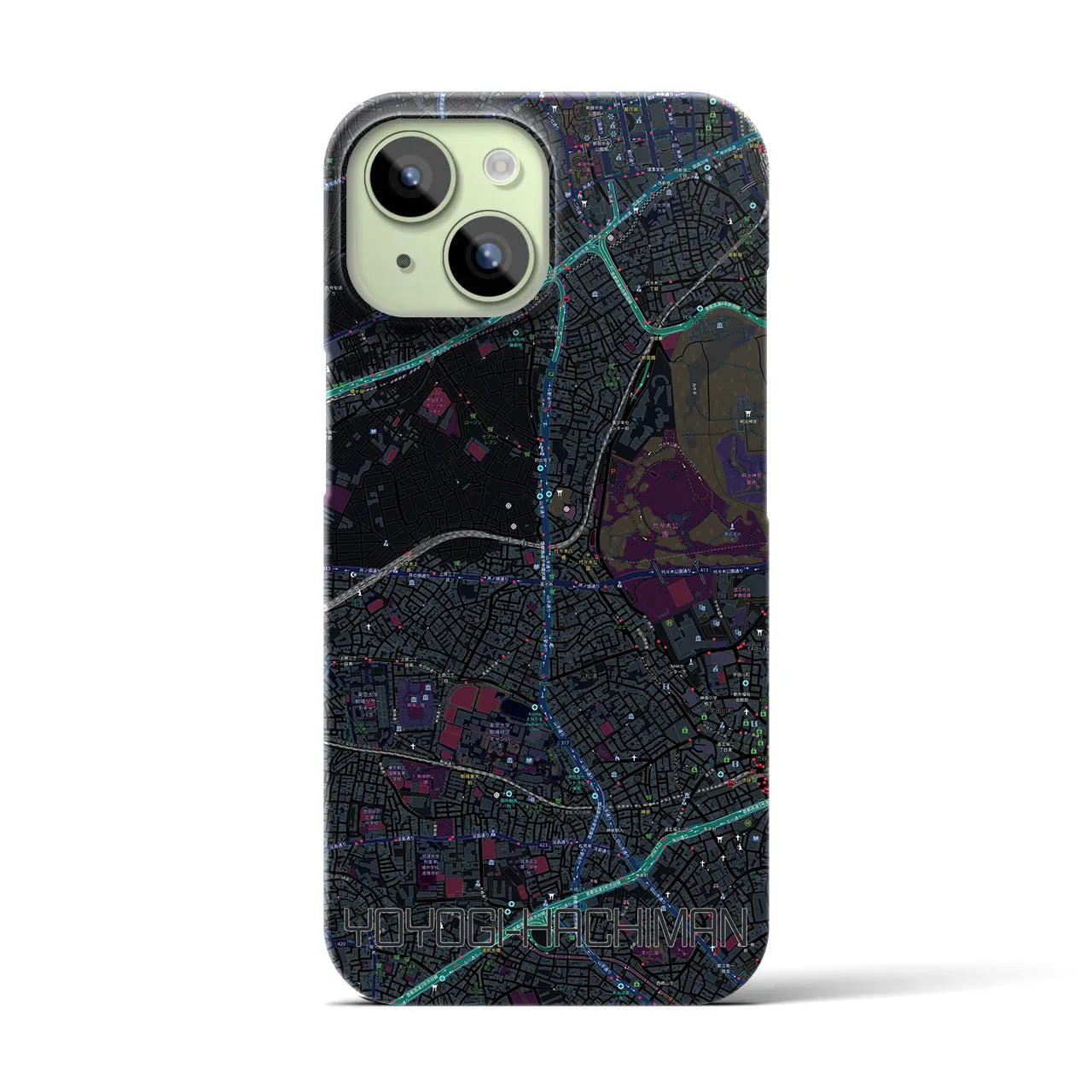【代々木八幡(東京都)】地図柄iPhoneケース(バックカバータイプ)
