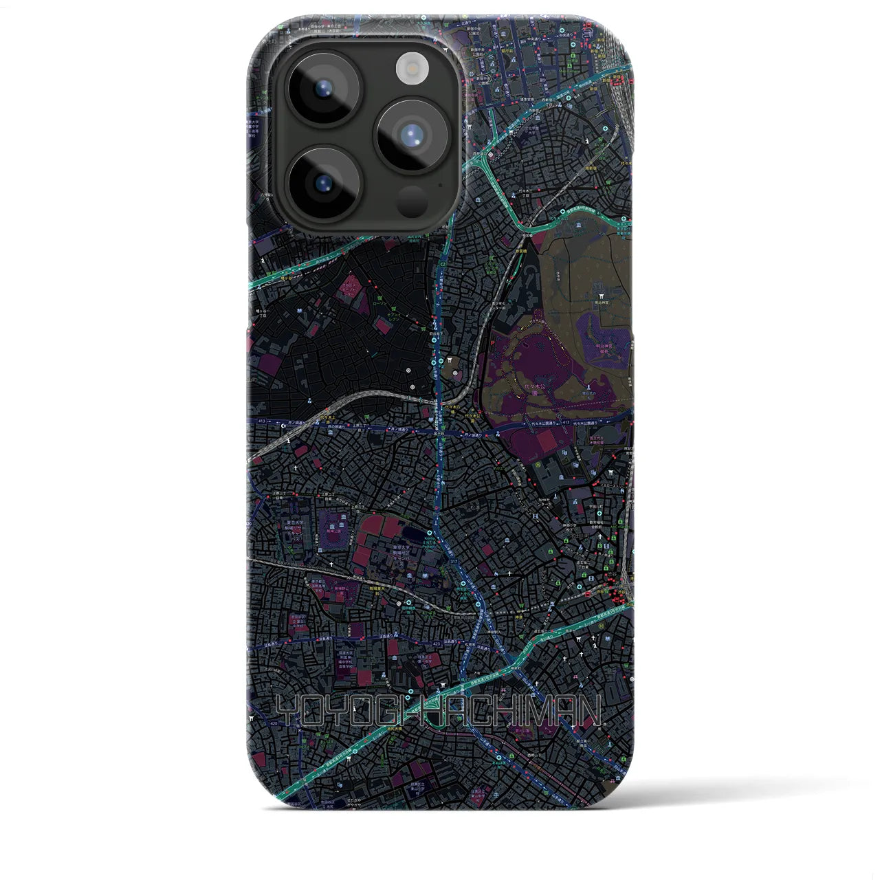 【代々木八幡(東京都)】地図柄iPhoneケース(バックカバータイプ)