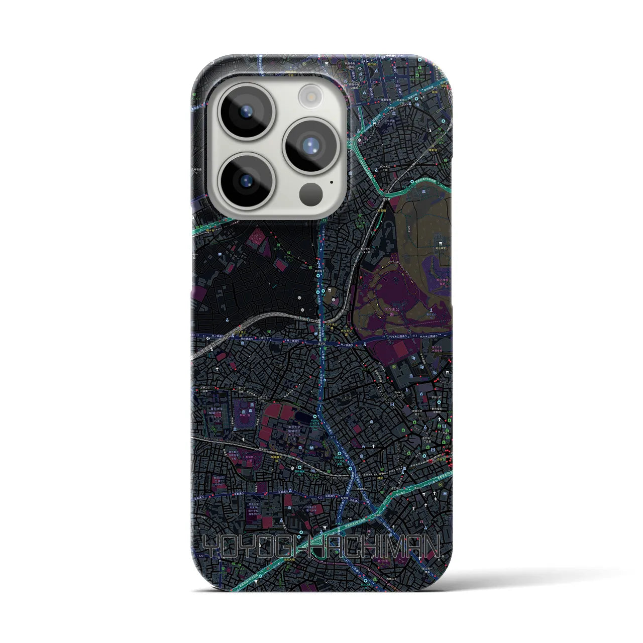 【代々木八幡(東京都)】地図柄iPhoneケース(バックカバータイプ)