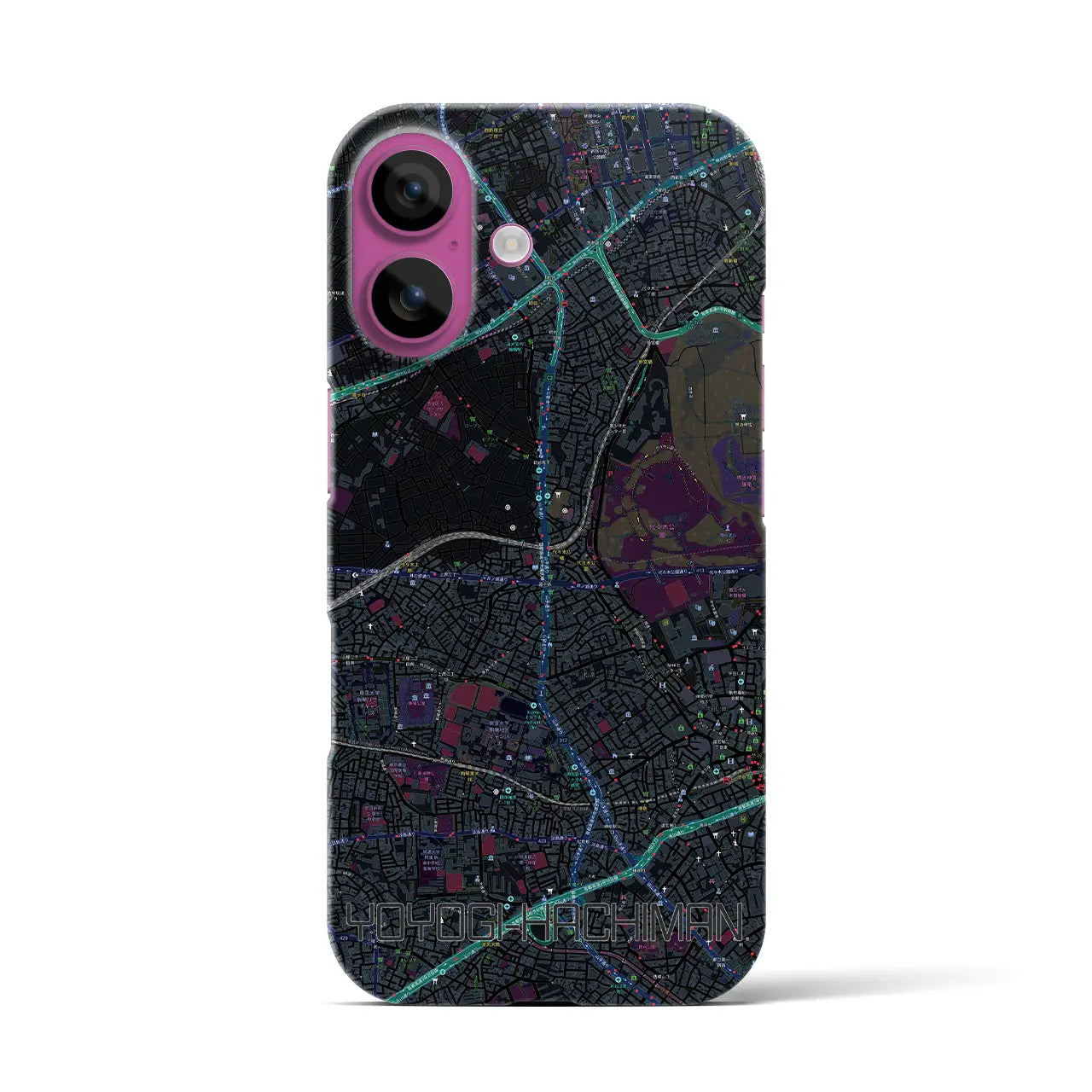 【代々木八幡(東京都)】地図柄iPhoneケース(バックカバータイプ)