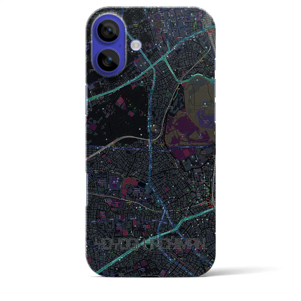 【代々木八幡(東京都)】地図柄iPhoneケース(バックカバータイプ)