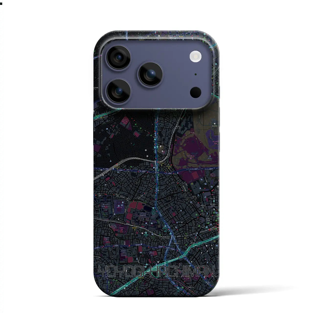 【代々木八幡(東京都)】地図柄iPhoneケース(バックカバータイプ)