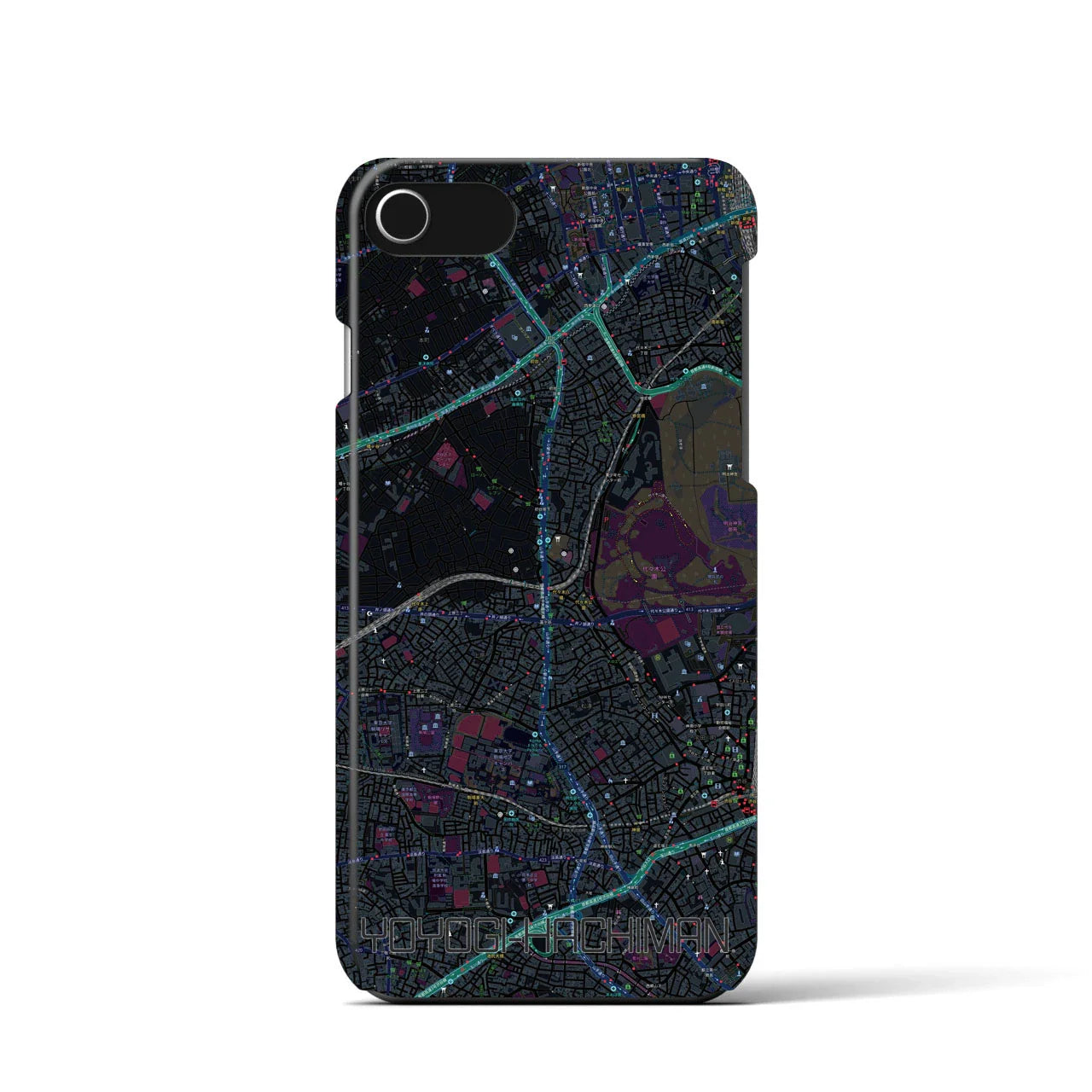 【代々木八幡(東京都)】地図柄iPhoneケース(バックカバータイプ)