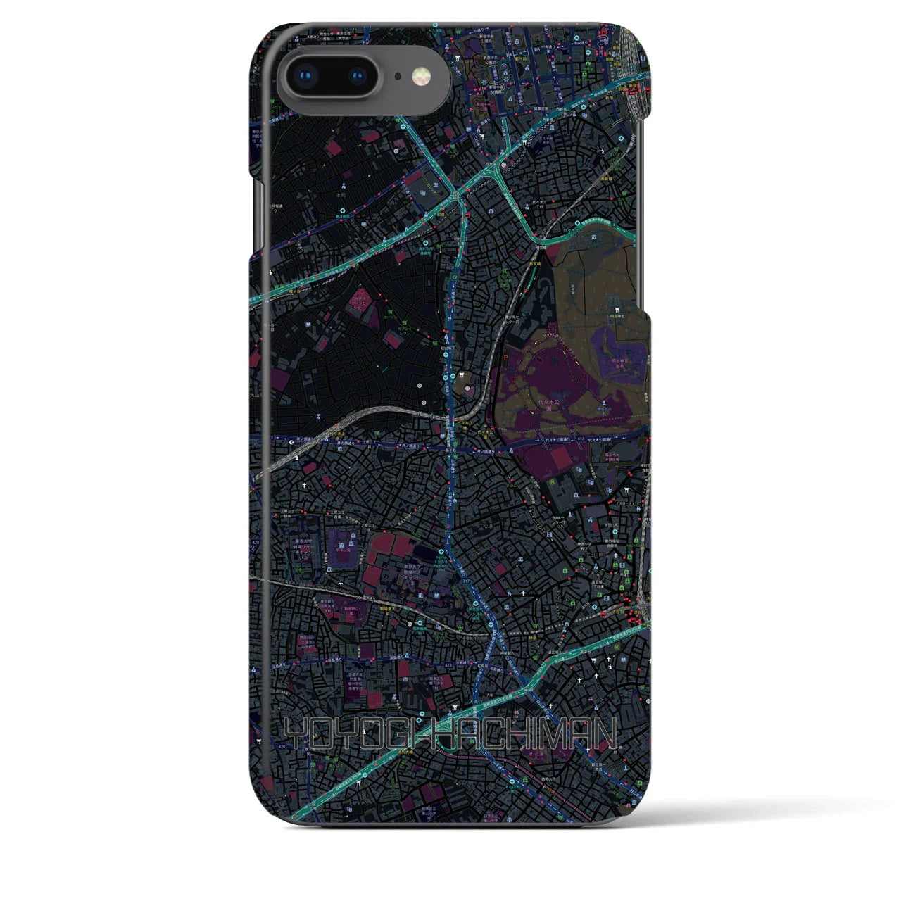【代々木八幡(東京都)】地図柄iPhoneケース(バックカバータイプ)