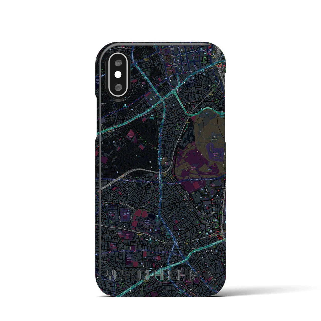 【代々木八幡(東京都)】地図柄iPhoneケース(バックカバータイプ)