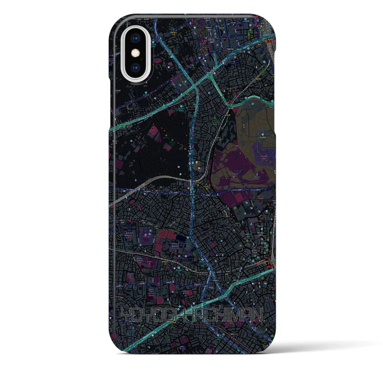 【代々木八幡(東京都)】地図柄iPhoneケース(バックカバータイプ)