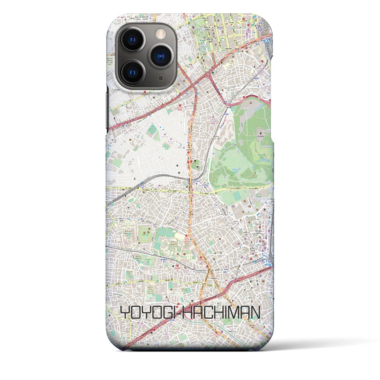 【代々木八幡(東京都)】地図柄iPhoneケース(バックカバータイプ)
