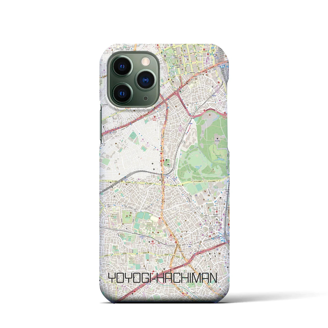 【代々木八幡(東京都)】地図柄iPhoneケース(バックカバータイプ)