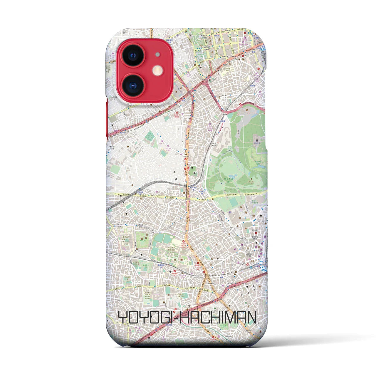 【代々木八幡(東京都)】地図柄iPhoneケース(バックカバータイプ)