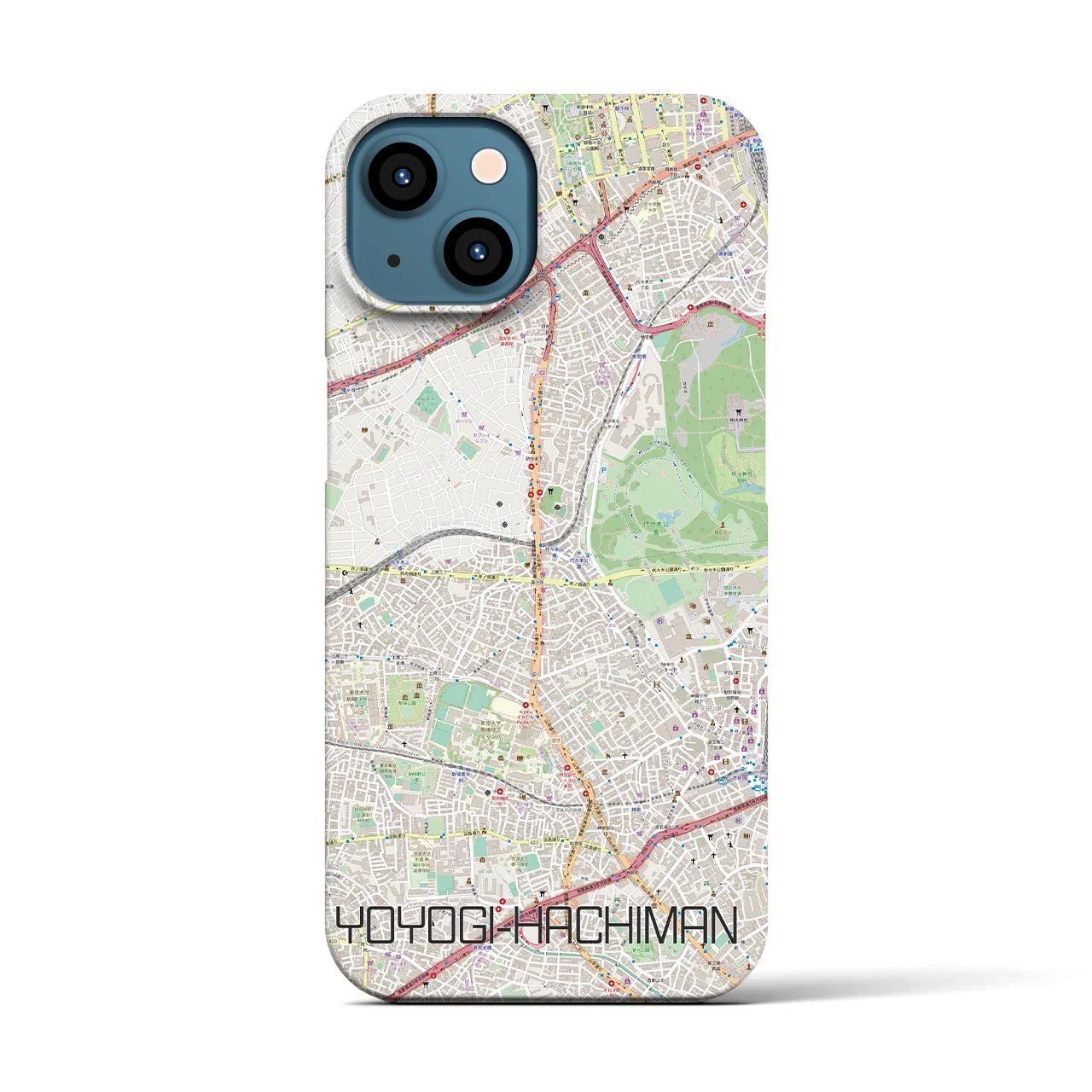 【代々木八幡(東京都)】地図柄iPhoneケース(バックカバータイプ)