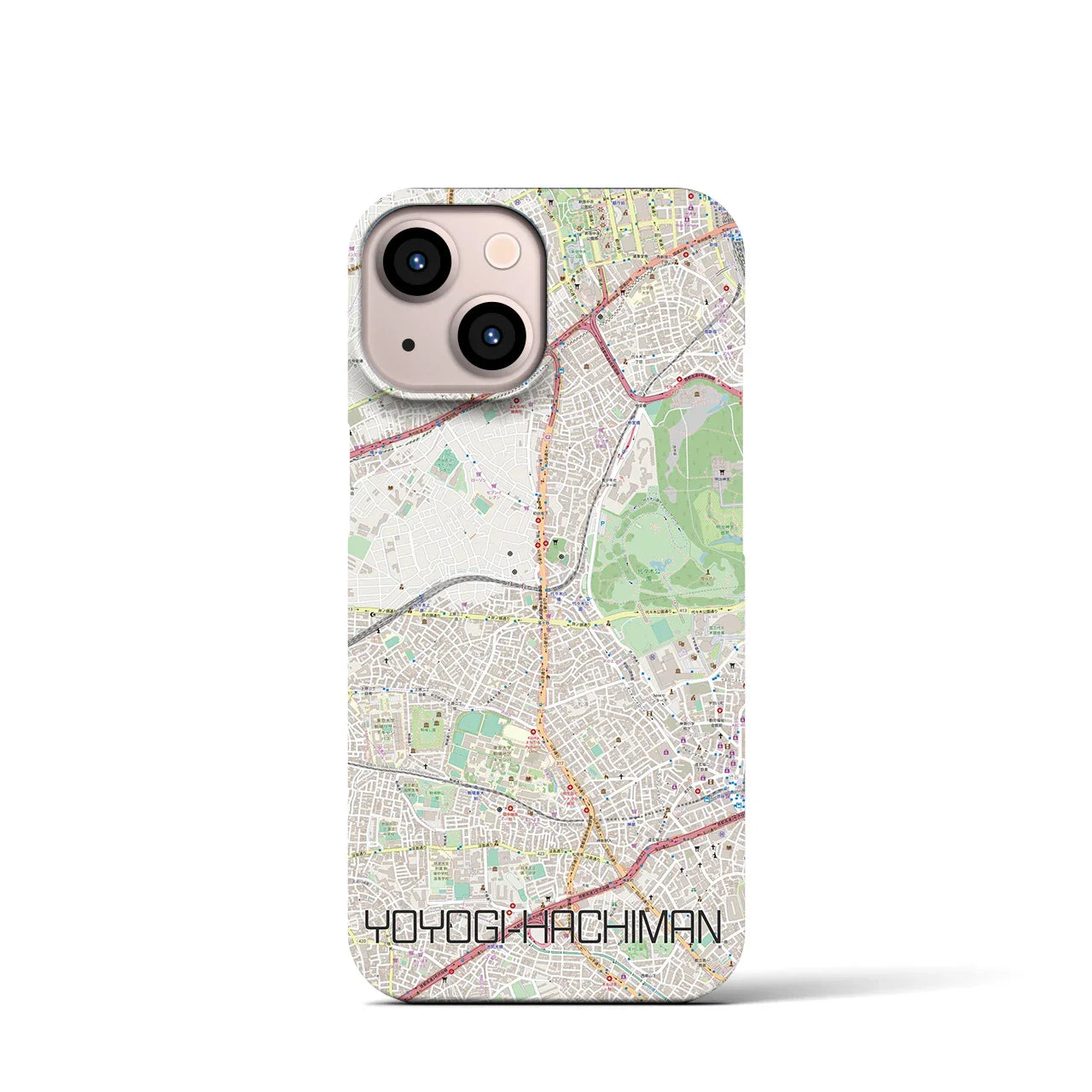 【代々木八幡(東京都)】地図柄iPhoneケース(バックカバータイプ)