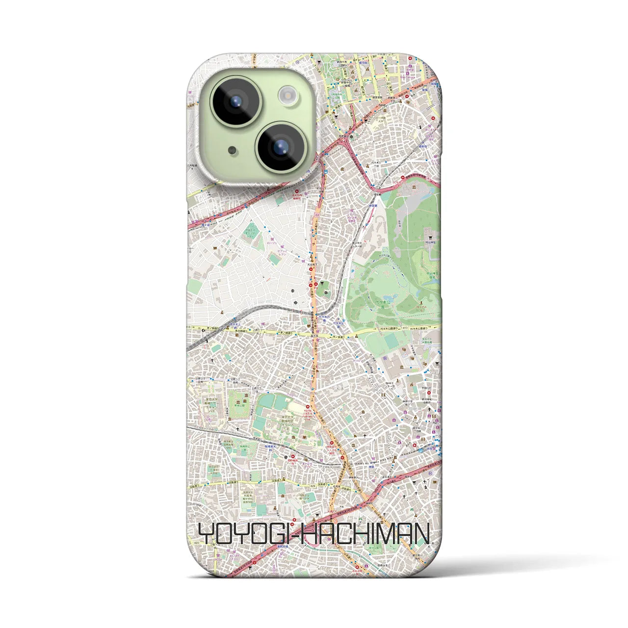 【代々木八幡(東京都)】地図柄iPhoneケース(バックカバータイプ)