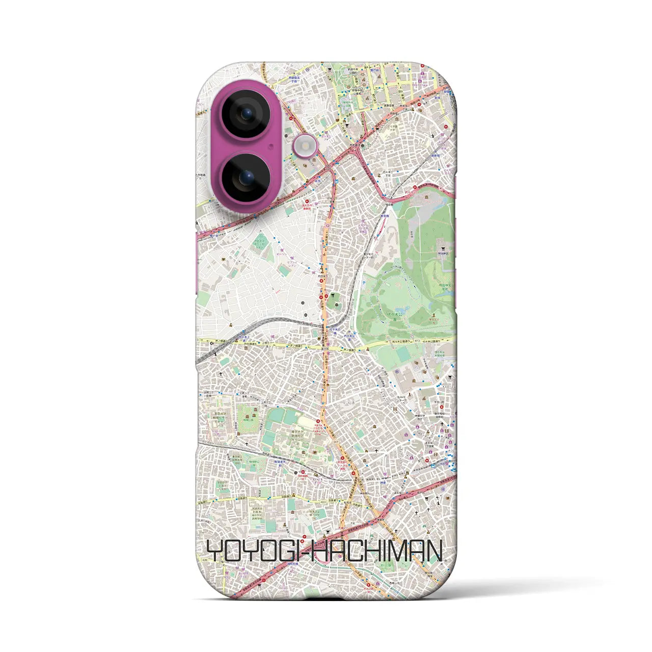 【代々木八幡(東京都)】地図柄iPhoneケース(バックカバータイプ)
