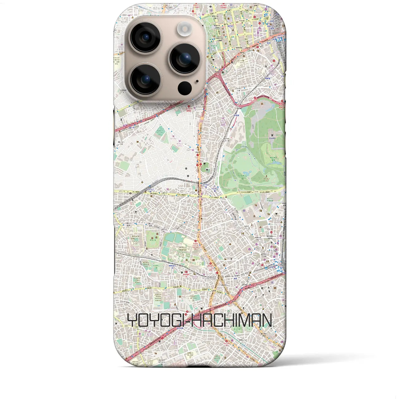 【代々木八幡(東京都)】地図柄iPhoneケース(バックカバータイプ)