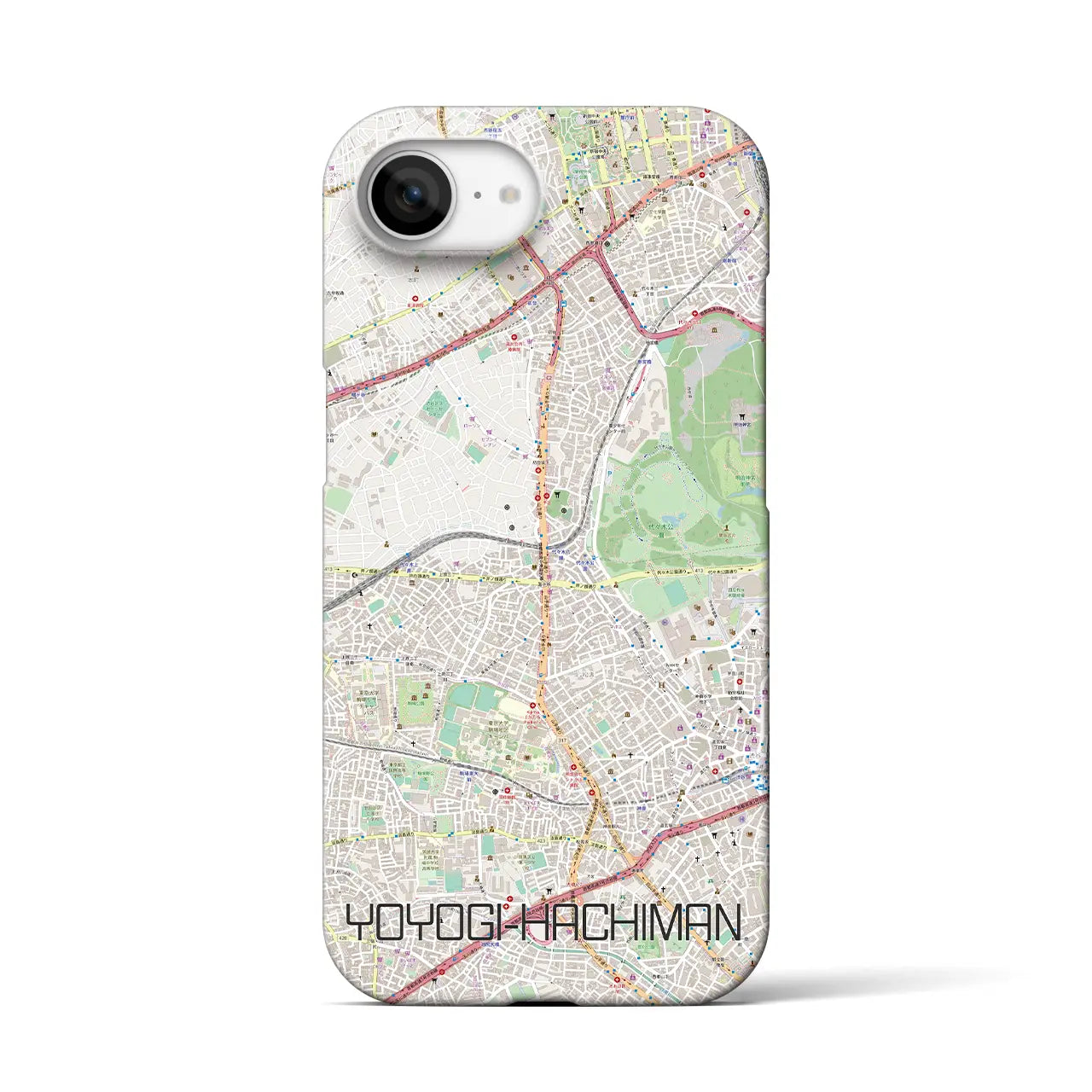 【代々木八幡(東京都)】地図柄iPhoneケース(バックカバータイプ)