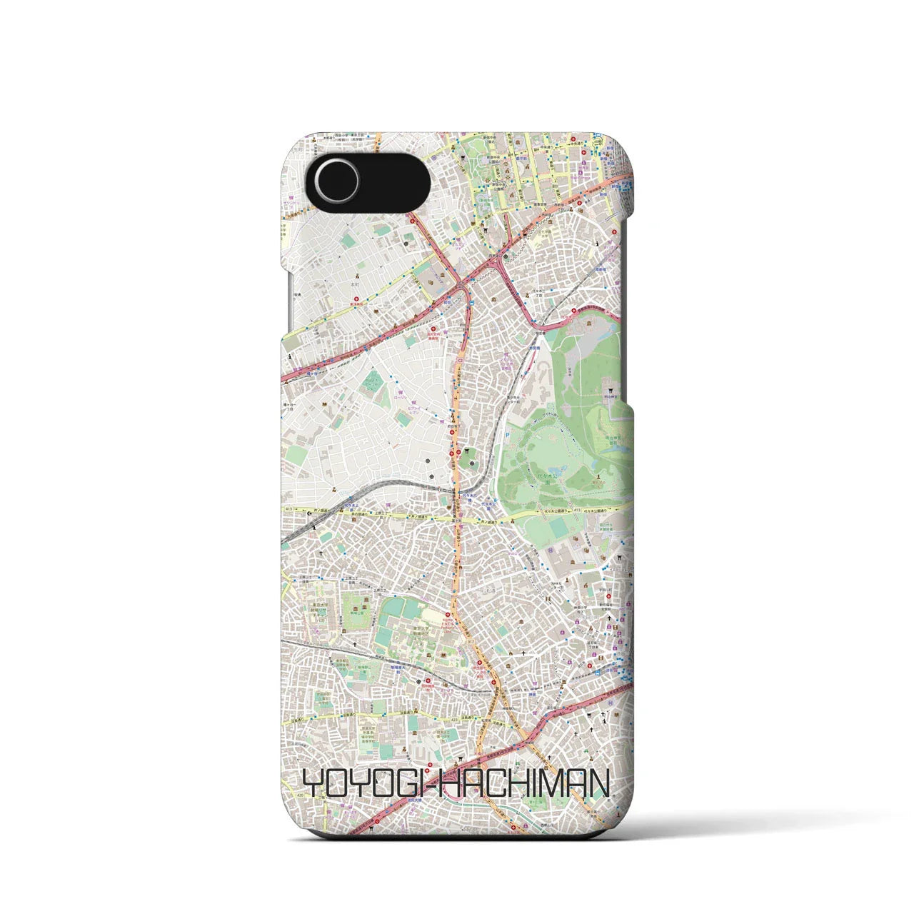 【代々木八幡(東京都)】地図柄iPhoneケース(バックカバータイプ)