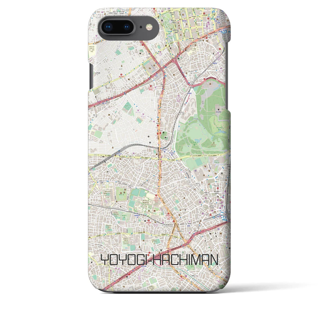 【代々木八幡(東京都)】地図柄iPhoneケース(バックカバータイプ)
