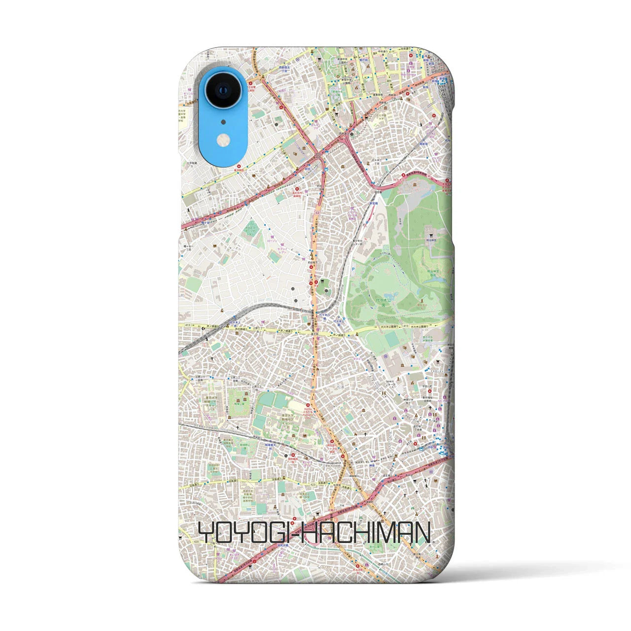 【代々木八幡(東京都)】地図柄iPhoneケース(バックカバータイプ)