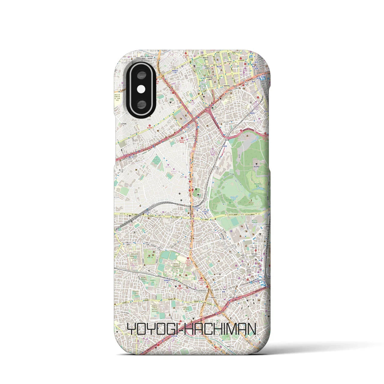 【代々木八幡(東京都)】地図柄iPhoneケース(バックカバータイプ)