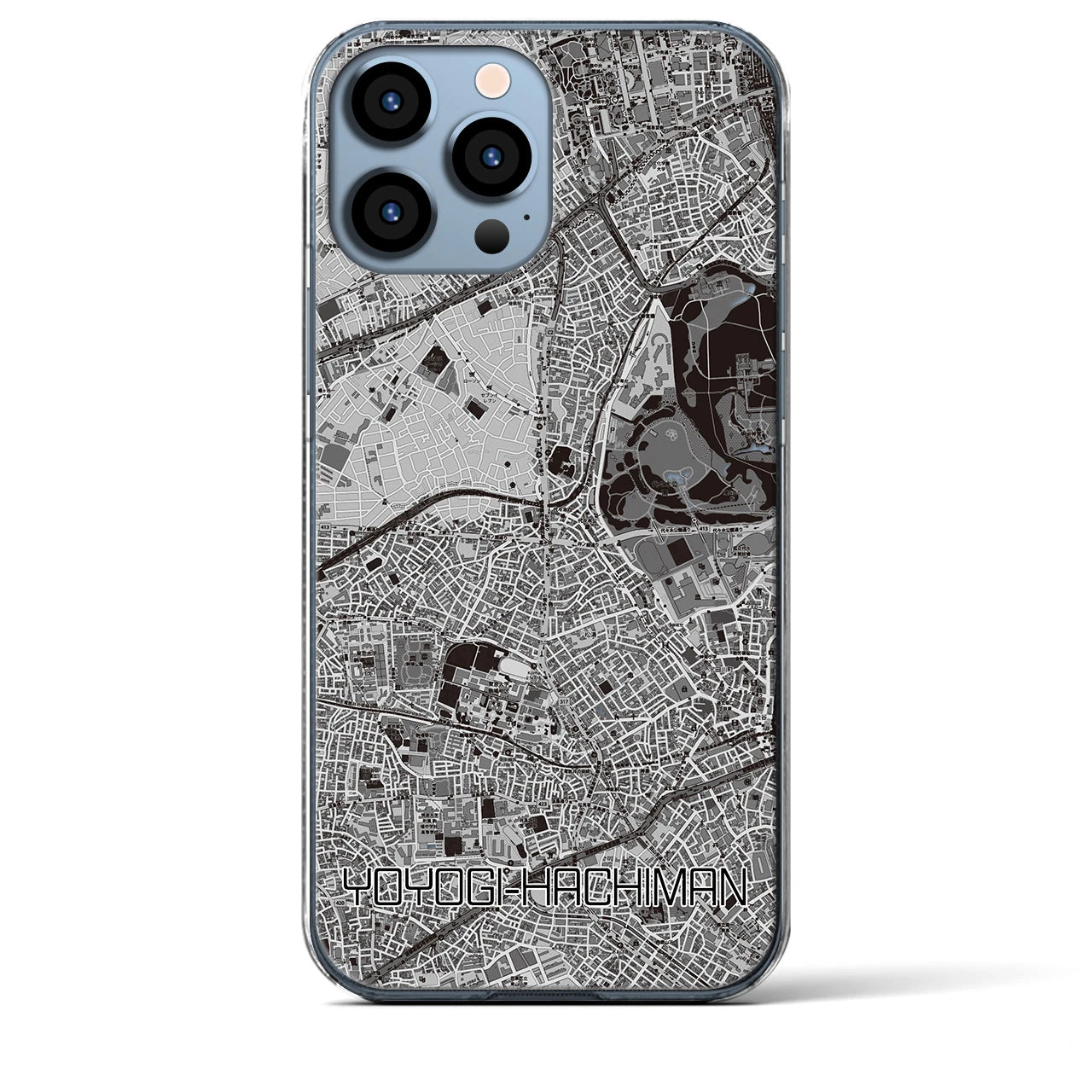 【代々木八幡(東京都)】地図柄iPhoneケース(クリアタイプ)