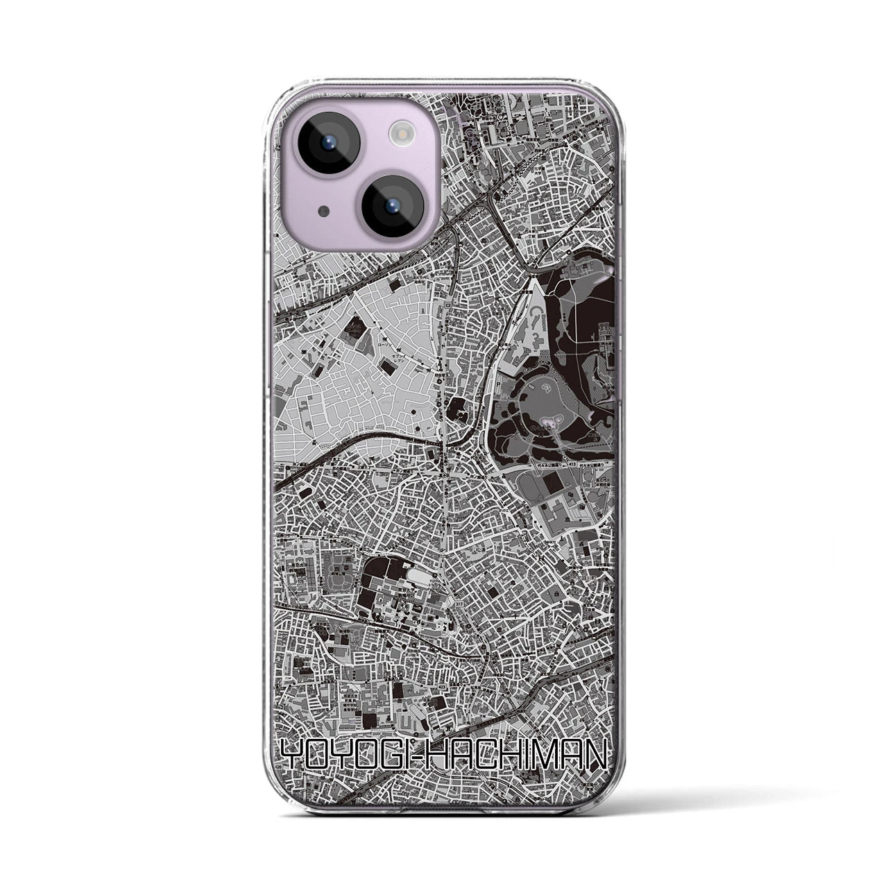 【代々木八幡(東京都)】地図柄iPhoneケース(クリアタイプ)