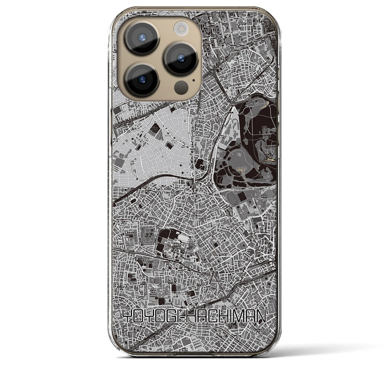 【代々木八幡(東京都)】地図柄iPhoneケース(クリアタイプ)