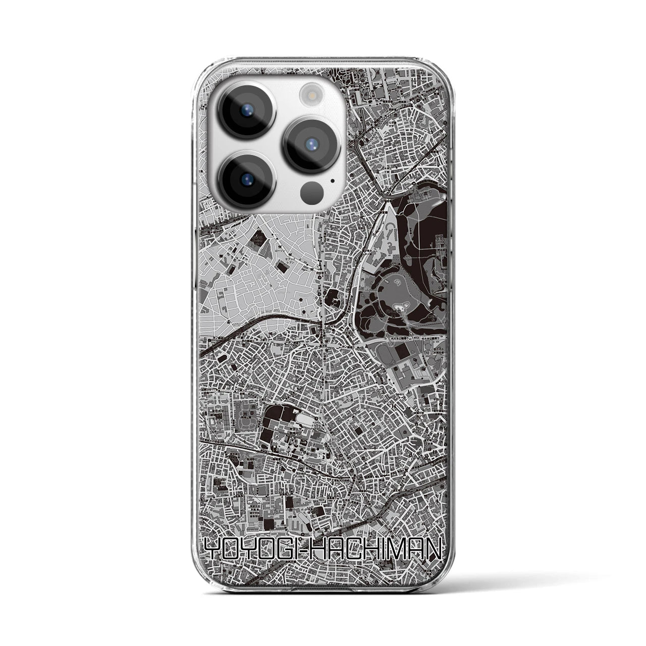 【代々木八幡(東京都)】地図柄iPhoneケース(クリアタイプ)