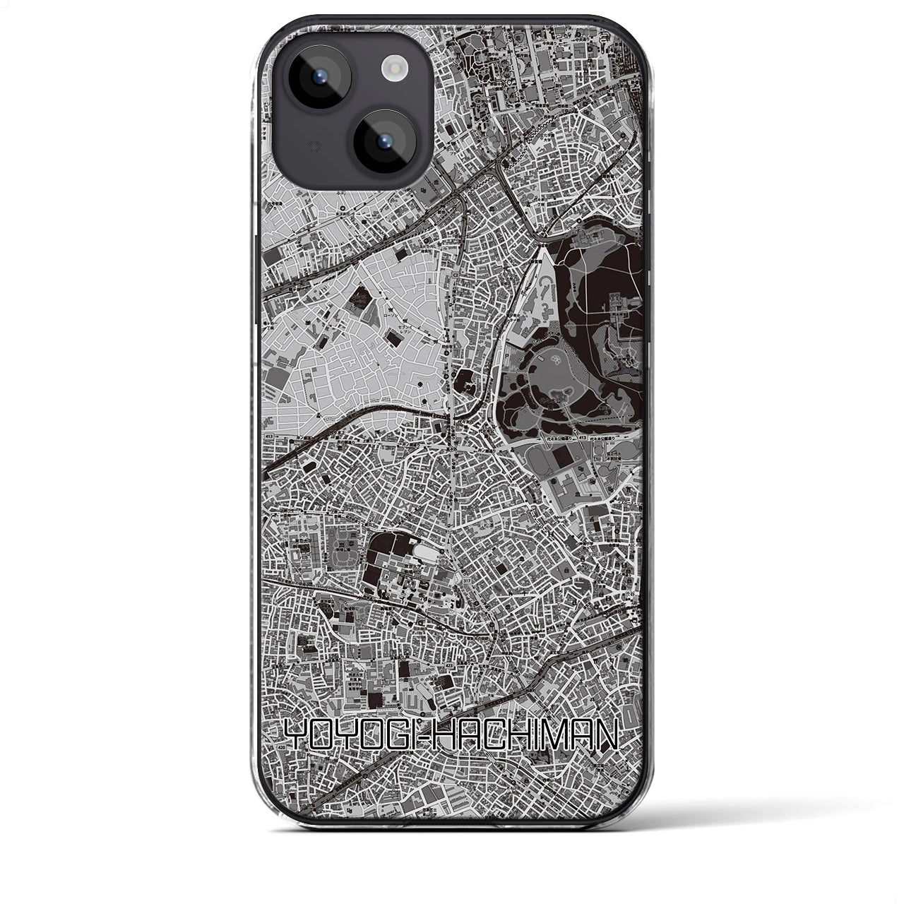 【代々木八幡(東京都)】地図柄iPhoneケース(クリアタイプ)