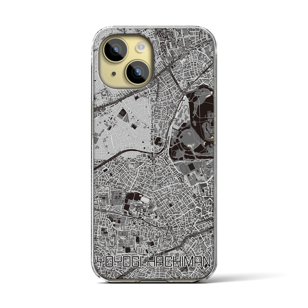【代々木八幡(東京都)】地図柄iPhoneケース(クリアタイプ)