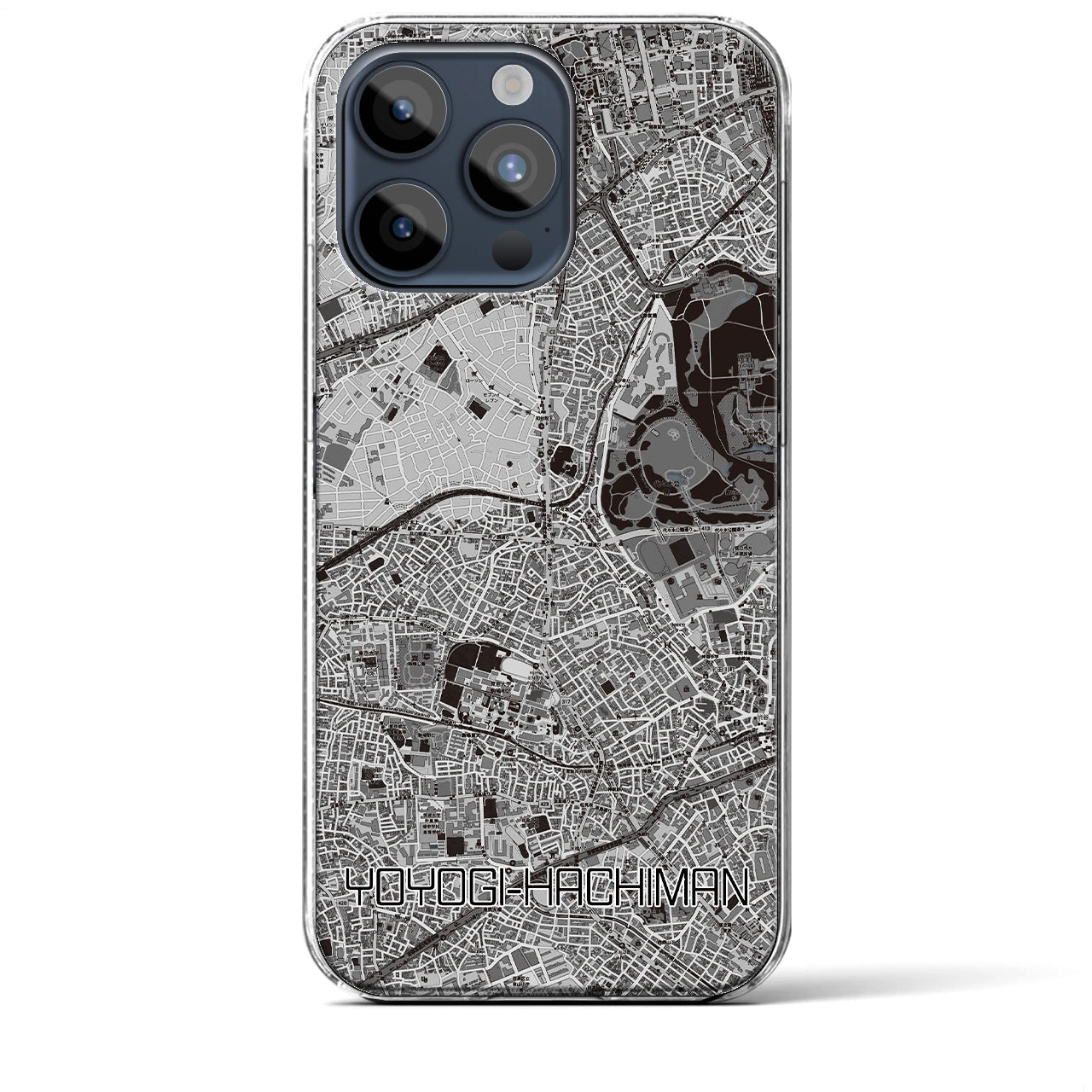 【代々木八幡(東京都)】地図柄iPhoneケース(クリアタイプ)