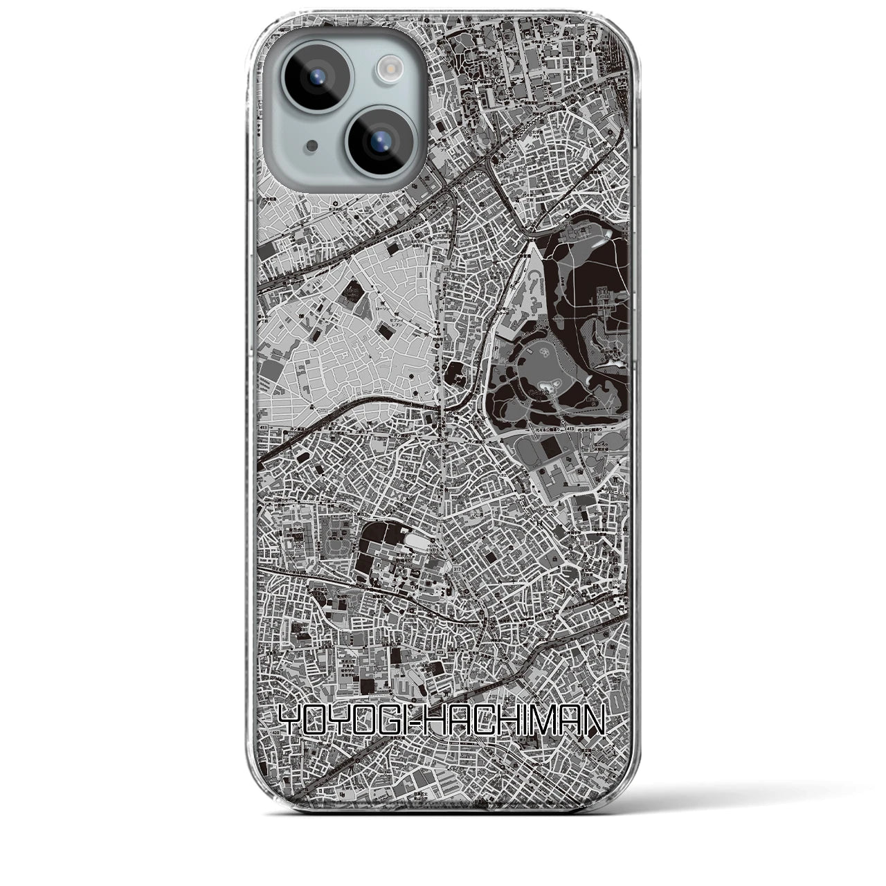 【代々木八幡(東京都)】地図柄iPhoneケース(クリアタイプ)