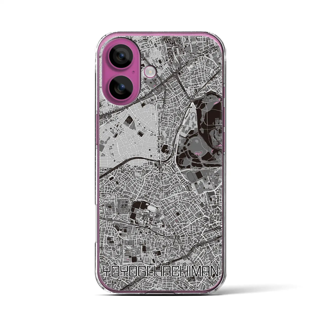 【代々木八幡(東京都)】地図柄iPhoneケース(クリアタイプ)