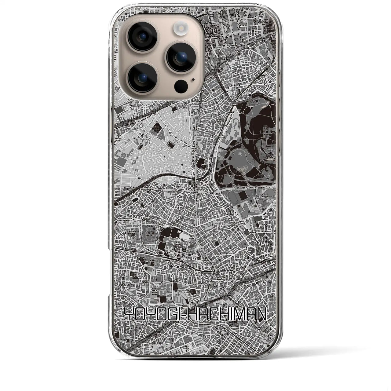 【代々木八幡(東京都)】地図柄iPhoneケース(クリアタイプ)