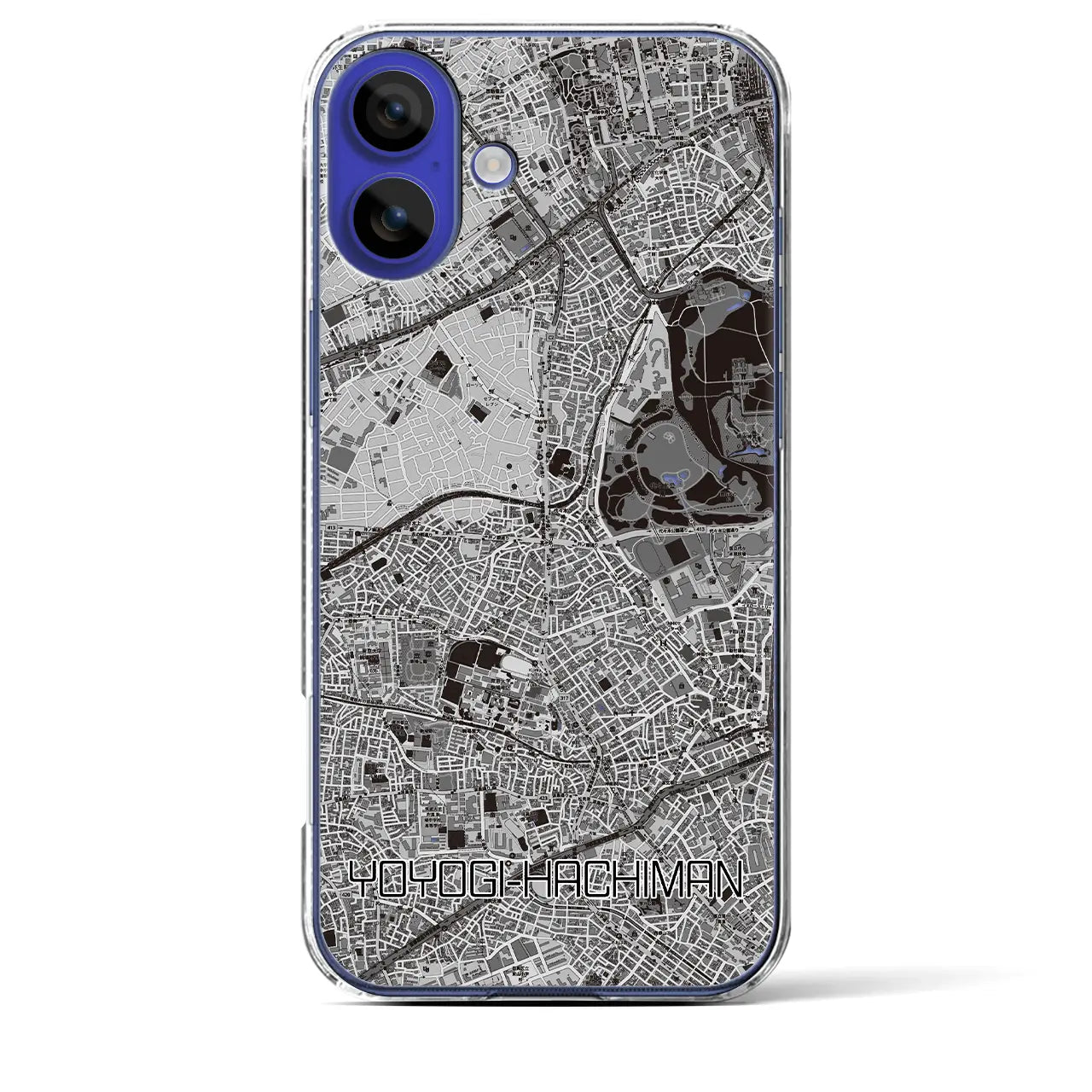 【代々木八幡(東京都)】地図柄iPhoneケース(クリアタイプ)