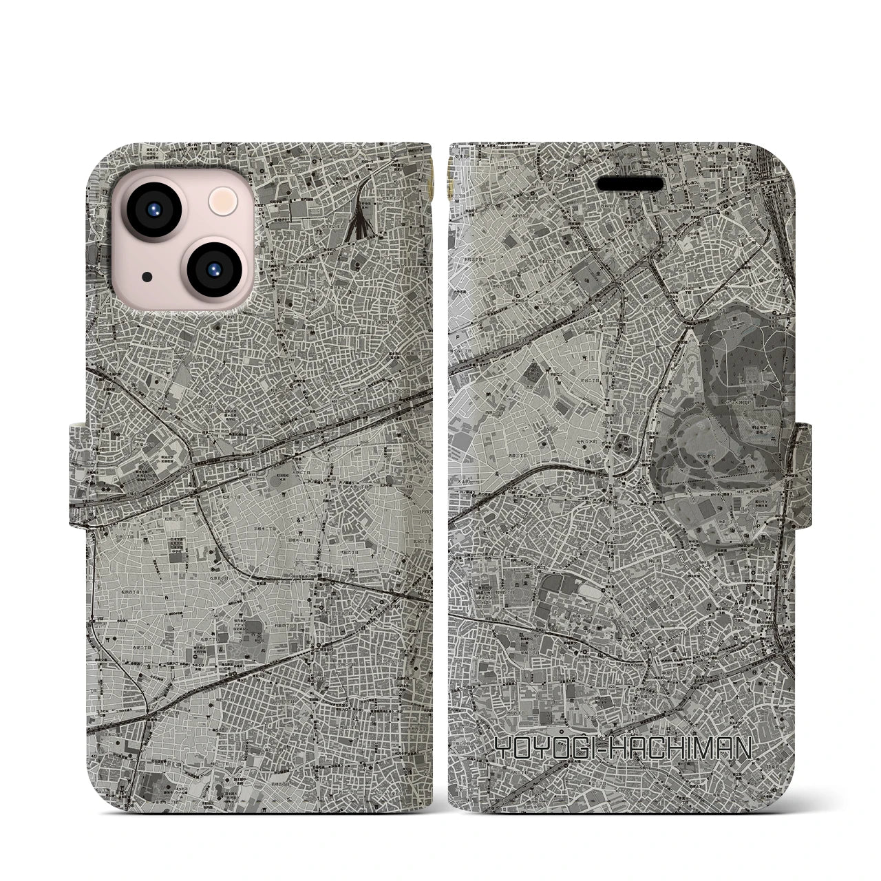 【代々木八幡(東京都)】地図柄iPhoneケース(手帳タイプ)