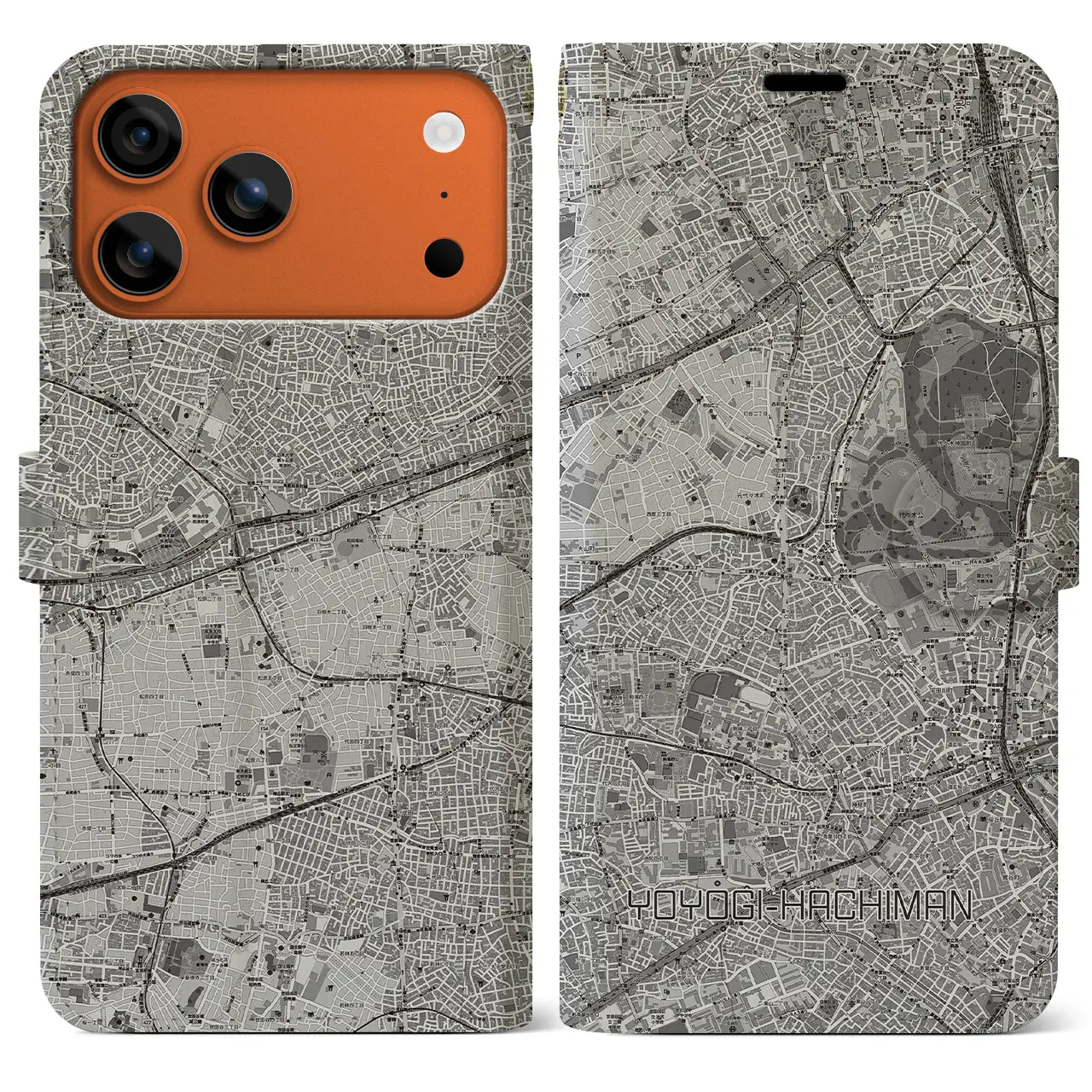 【代々木八幡(東京都)】地図柄iPhoneケース(手帳タイプ)