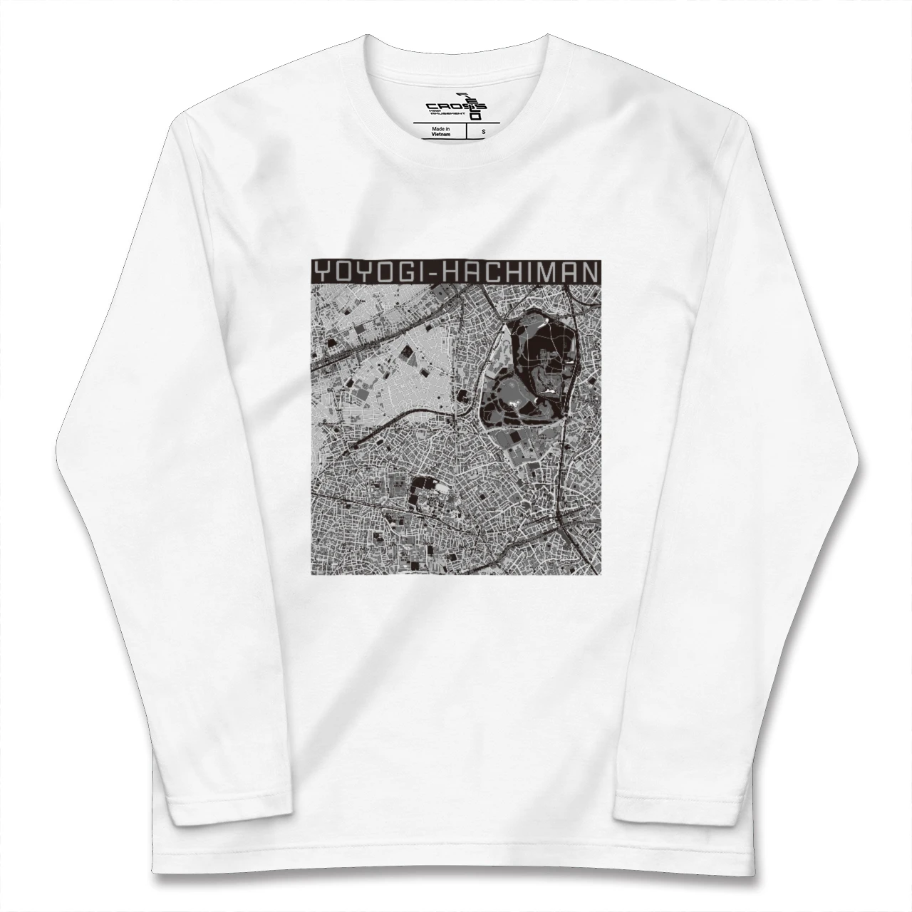 【代々木八幡(東京都)】地図柄ロングスリーブTシャツ