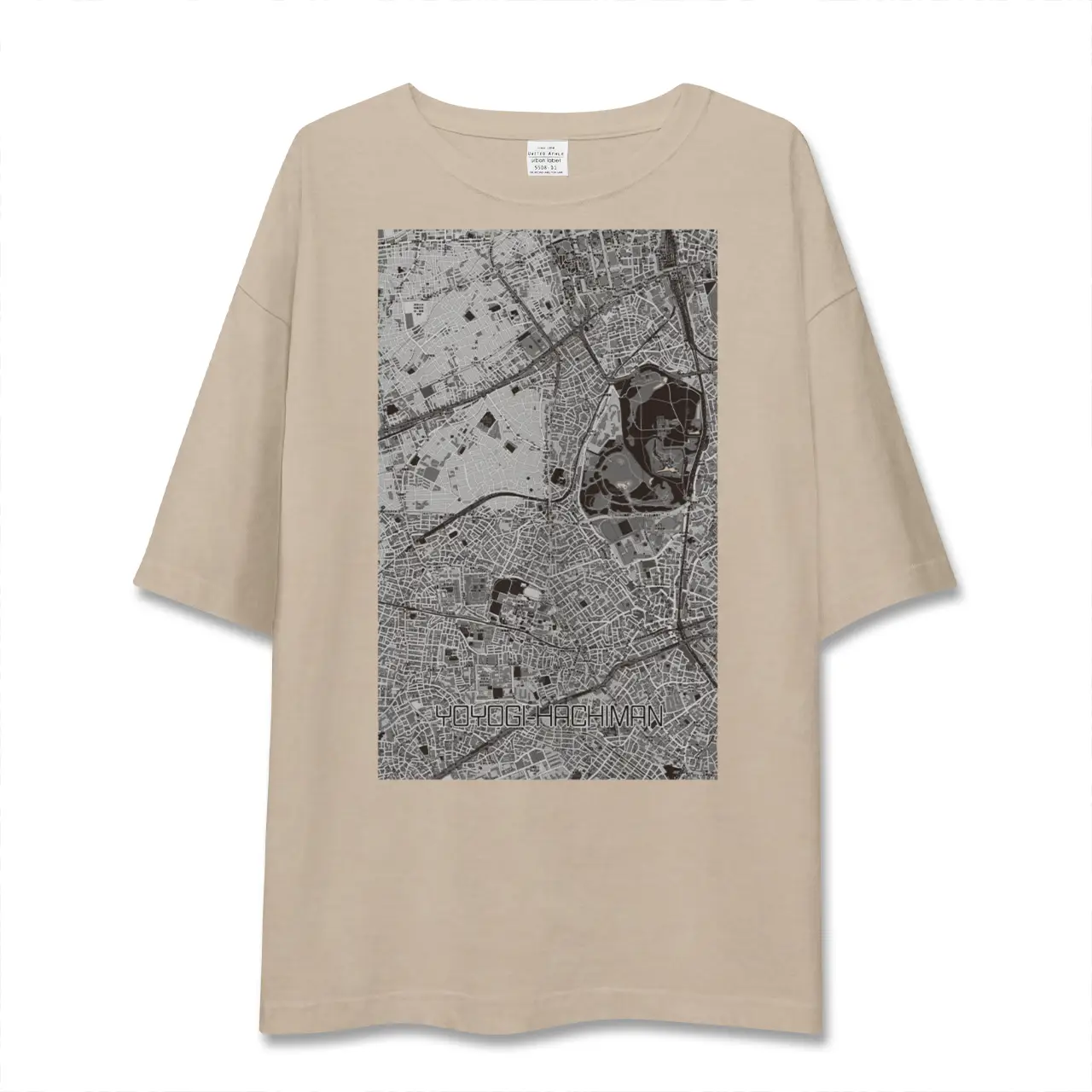 【代々木八幡(東京都)】地図柄ビッグシルエットTシャツ