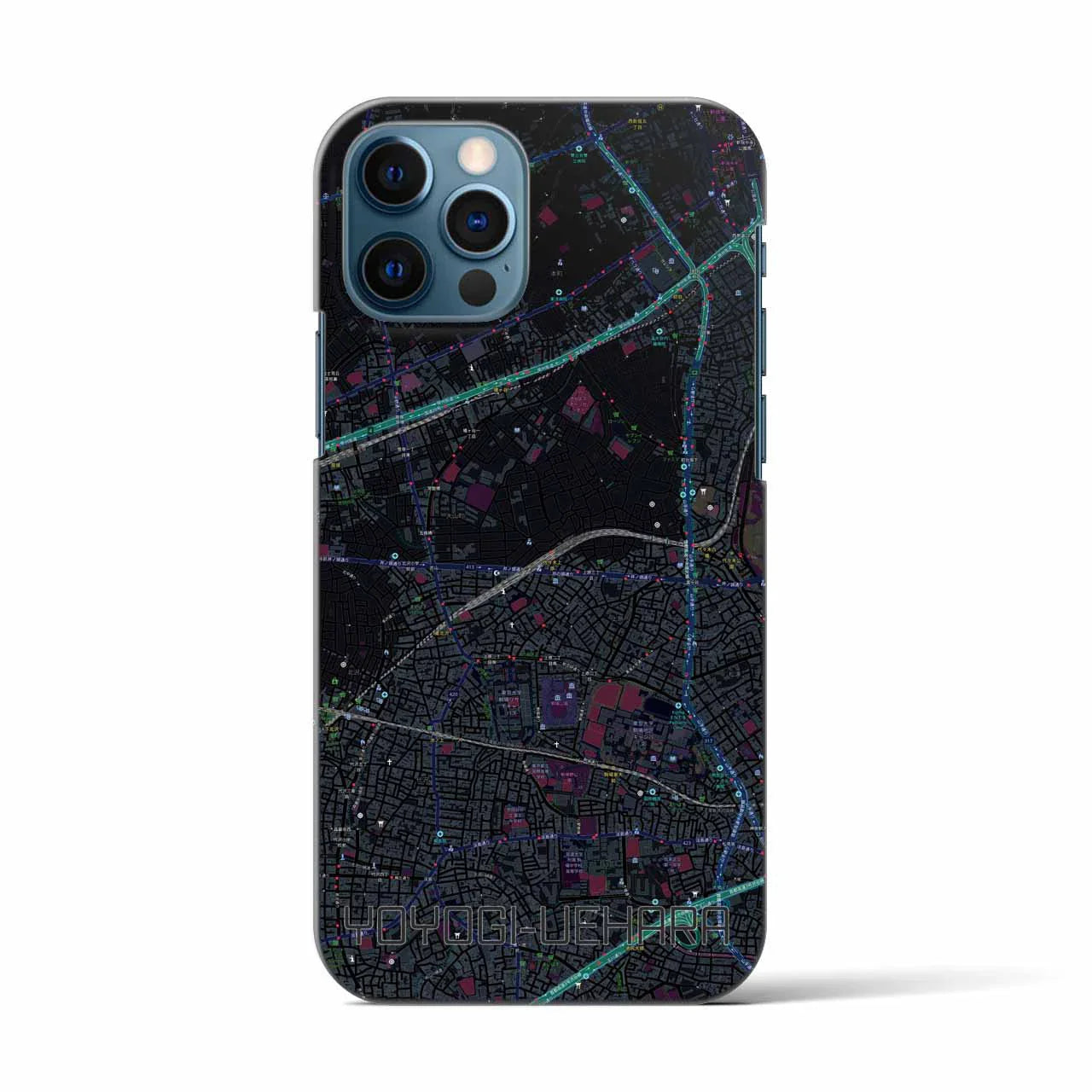 【代々木上原(東京都)】地図柄iPhoneケース(バックカバータイプ)