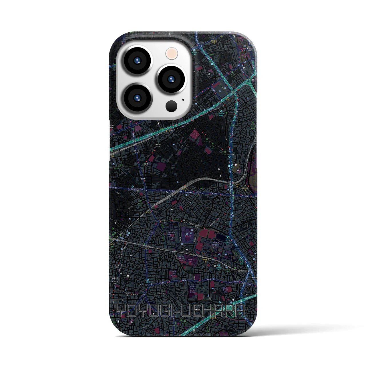 【代々木上原(東京都)】地図柄iPhoneケース(バックカバータイプ)