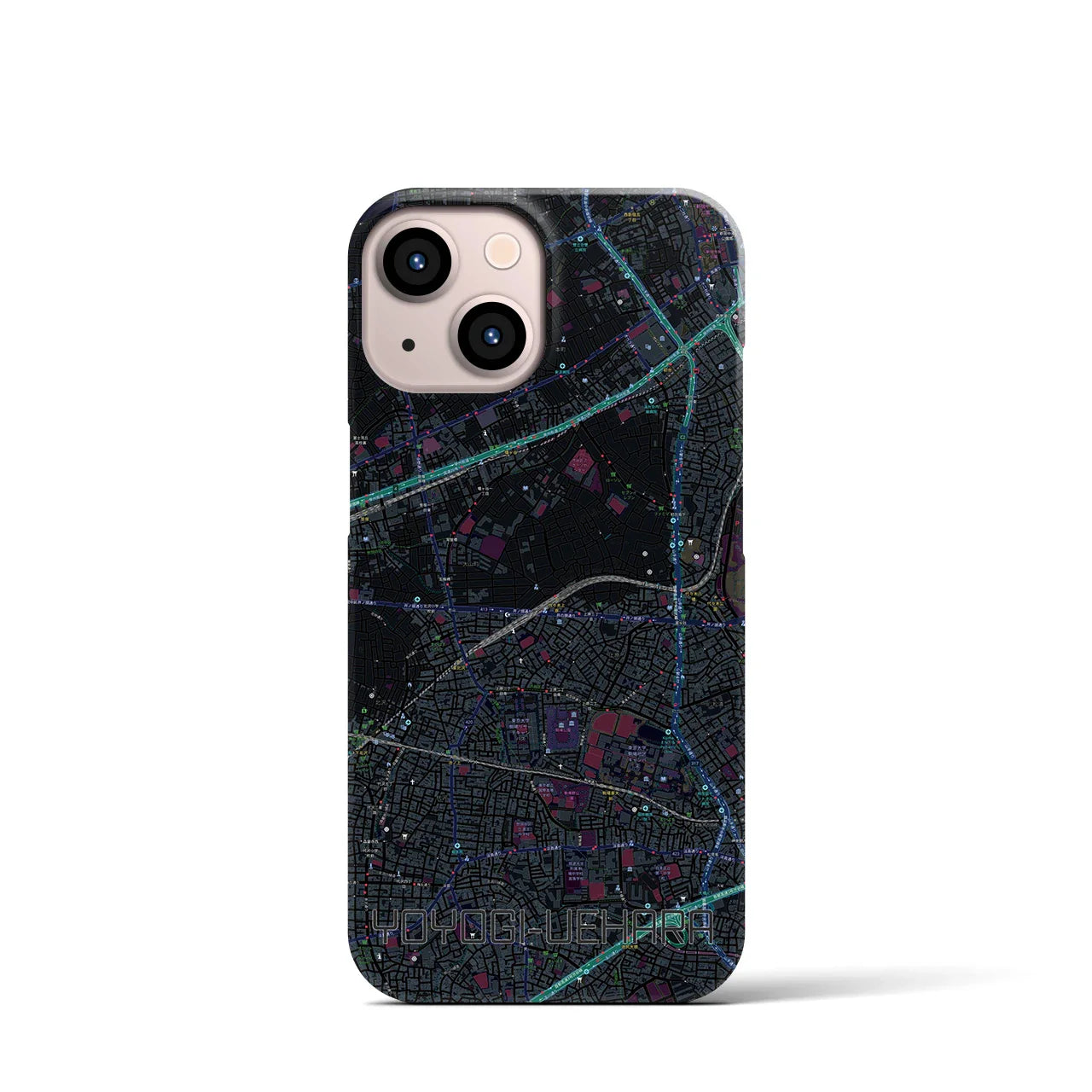 【代々木上原(東京都)】地図柄iPhoneケース(バックカバータイプ)