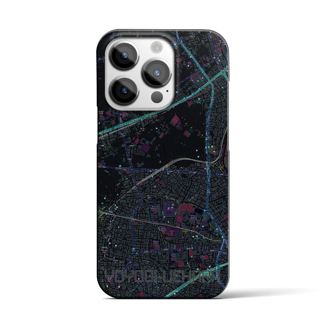 【代々木上原(東京都)】地図柄iPhoneケース(バックカバータイプ)