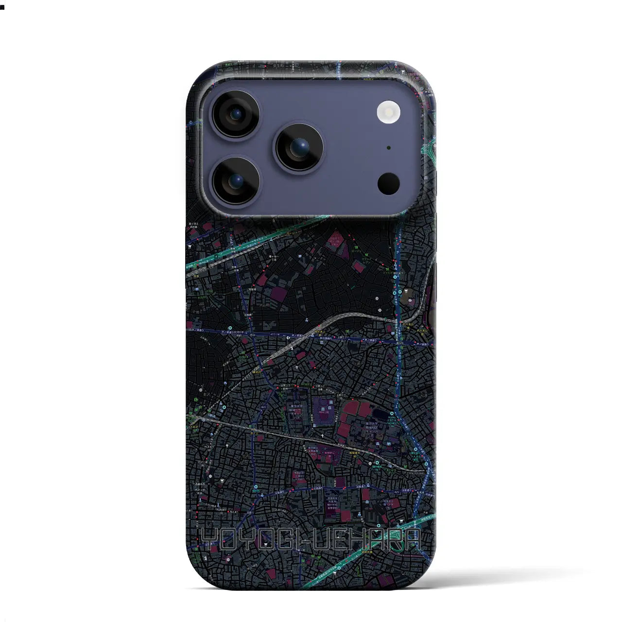 【代々木上原(東京都)】地図柄iPhoneケース(バックカバータイプ)