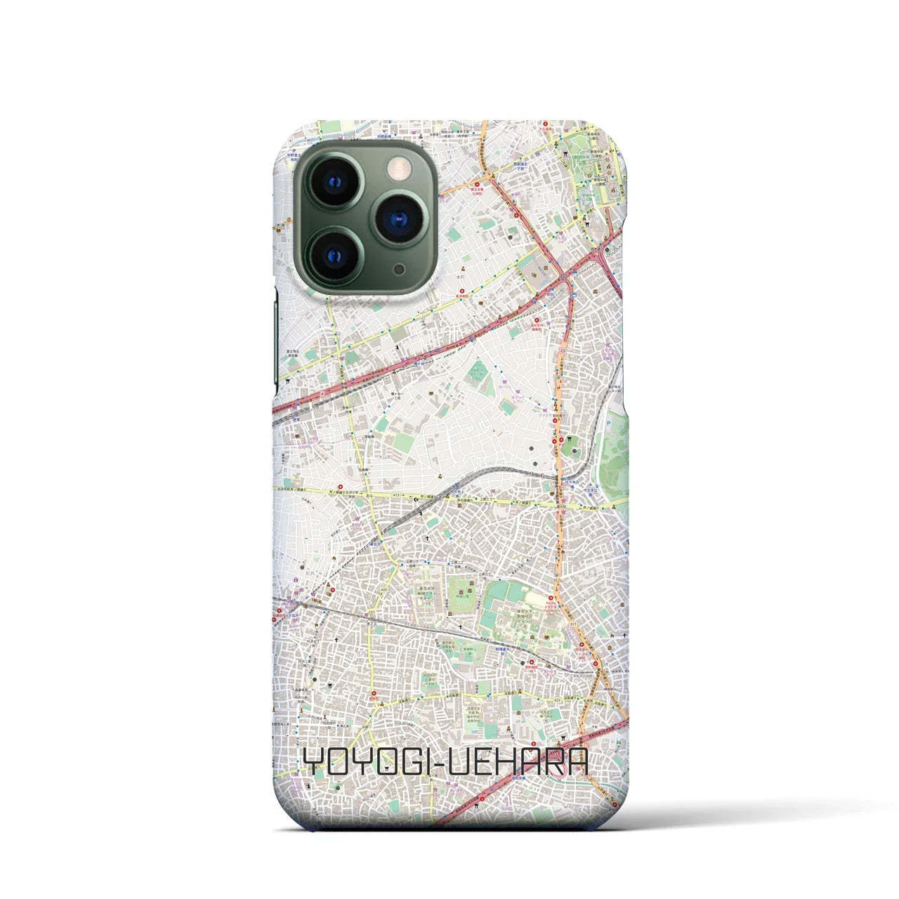 【代々木上原(東京都)】地図柄iPhoneケース(バックカバータイプ)