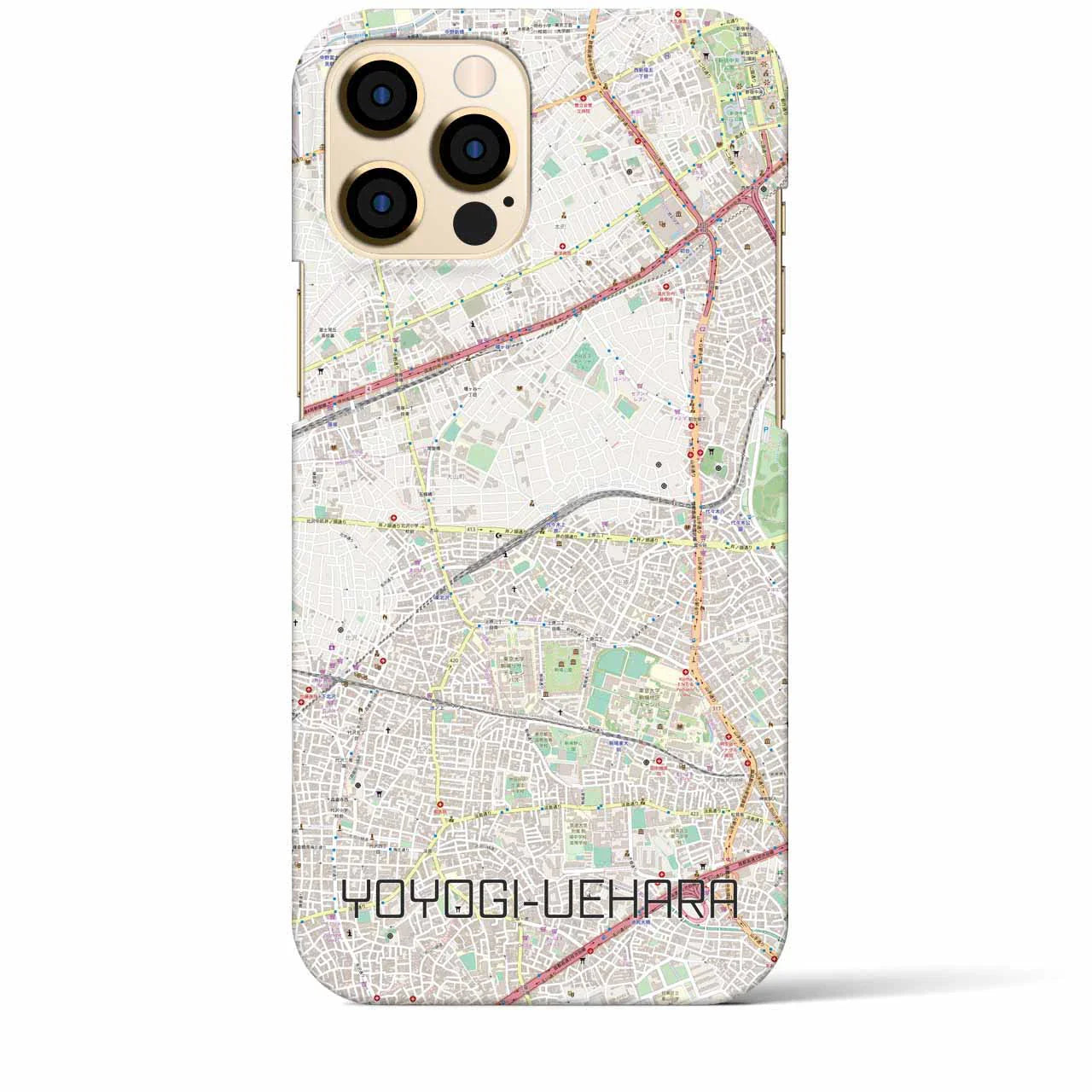 【代々木上原(東京都)】地図柄iPhoneケース(バックカバータイプ)